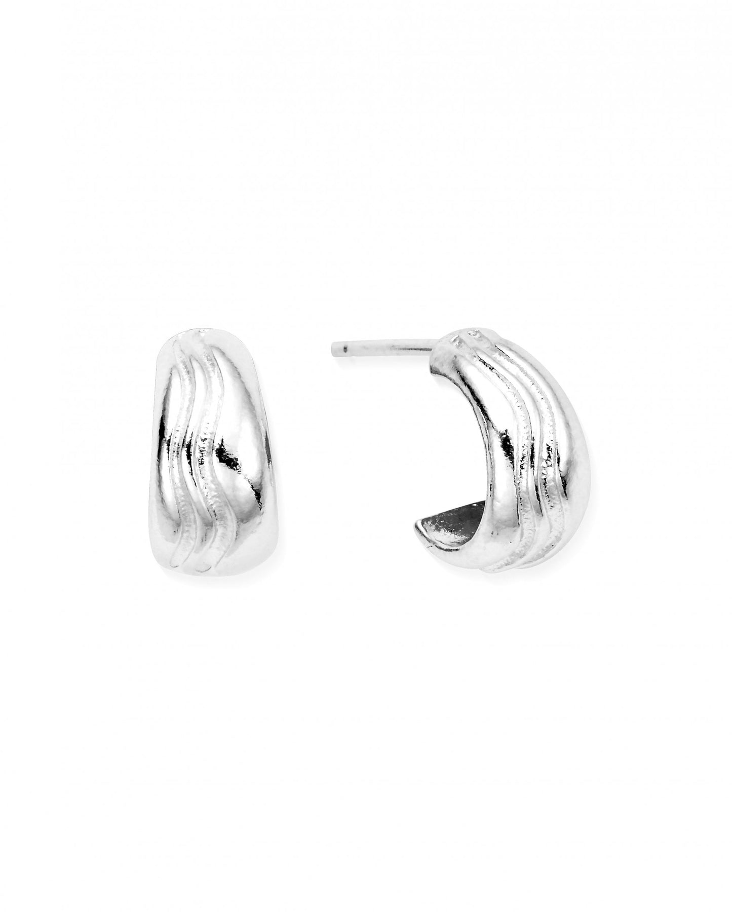 Waves Huggie Hoops