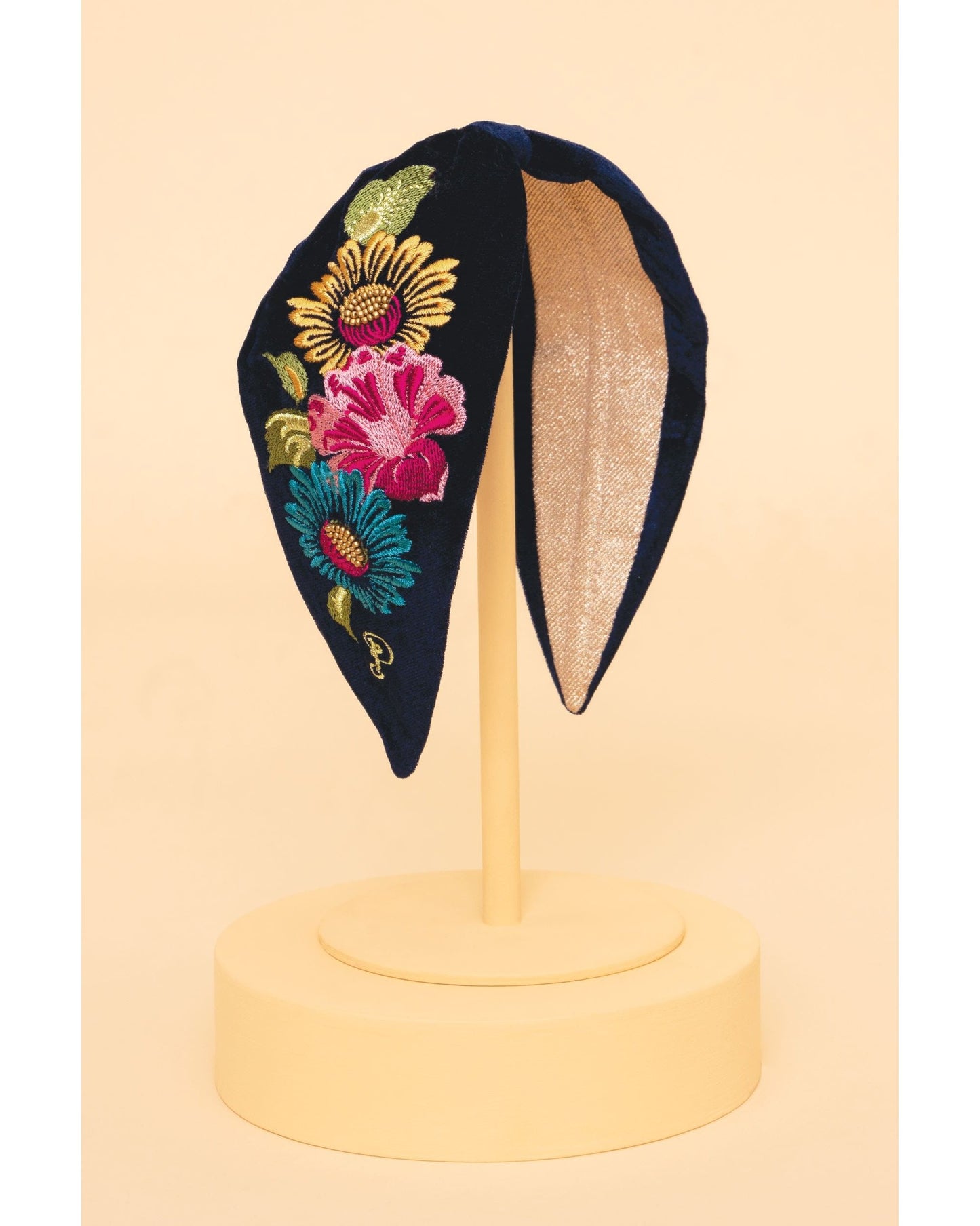 Velvet Embroidered Headband