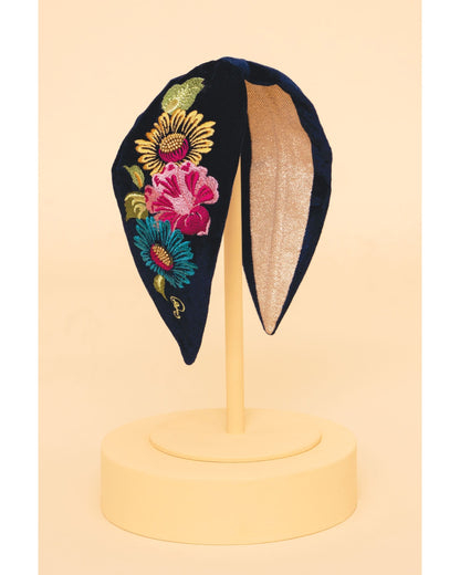 Velvet Embroidered Headband