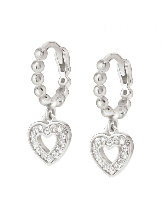 LOVECLOUD Earrings, Silver Heart
