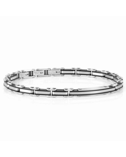 STRONG Men's Bracelet, Steel and Black