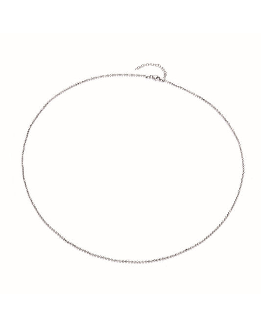 Silver Diamond Cut Popcorn Chain 20 + 2 Ext