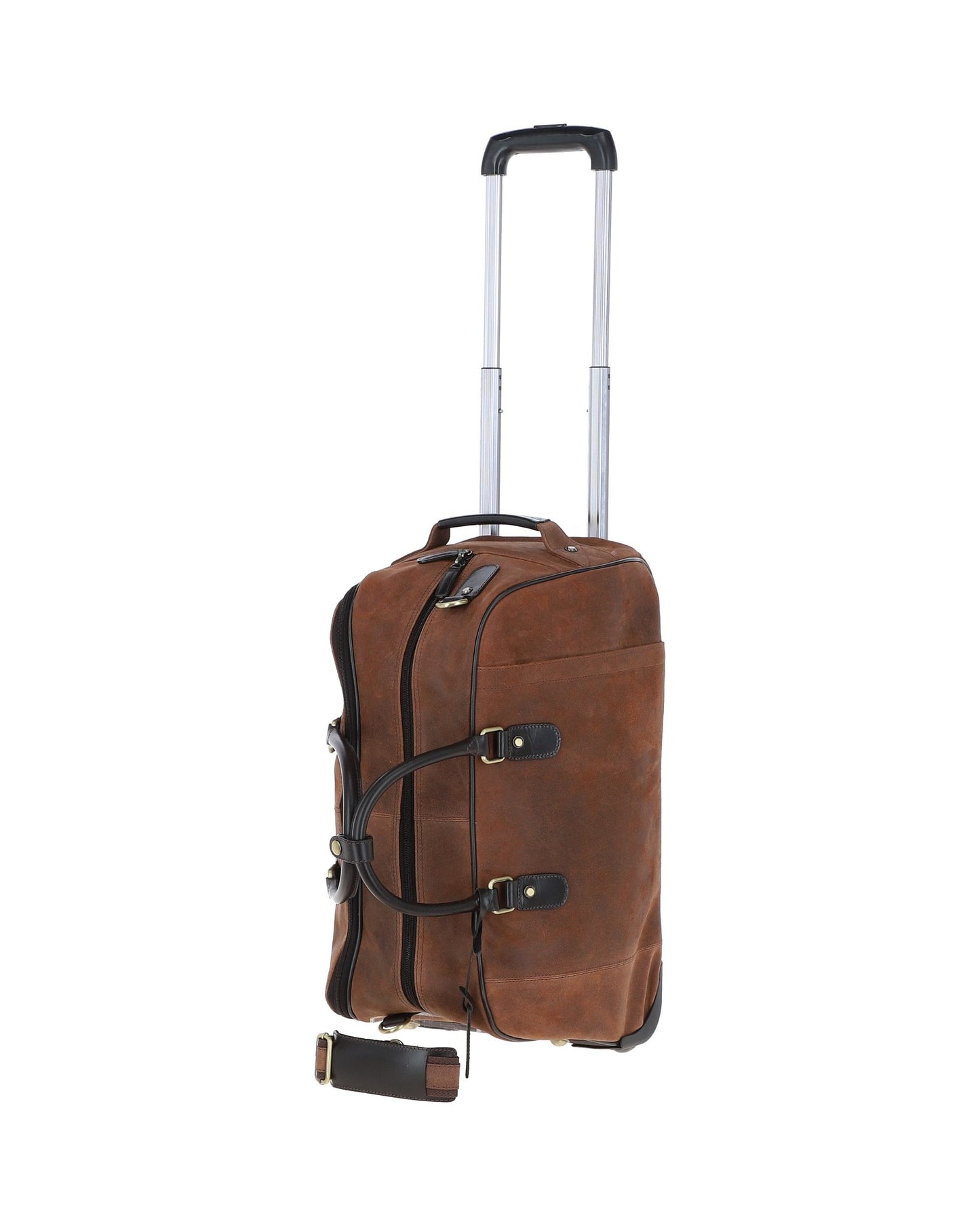 Adrian Leather Trolly Holdall Oily Brown