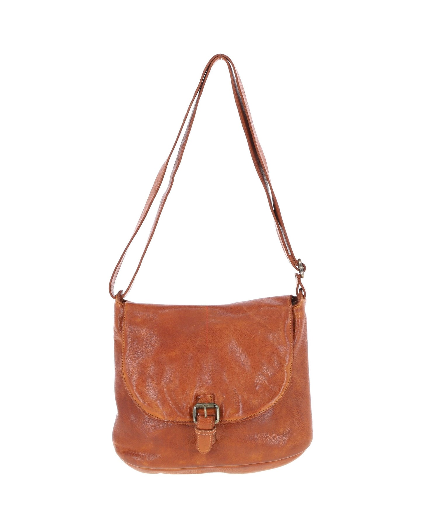 Tablet Friendly Medium Vintage Leather Bag Tan: D-91
