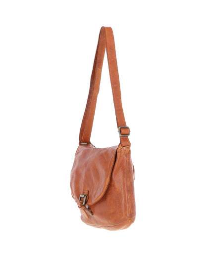 Tablet Friendly Medium Vintage Leather Bag Tan: D-91