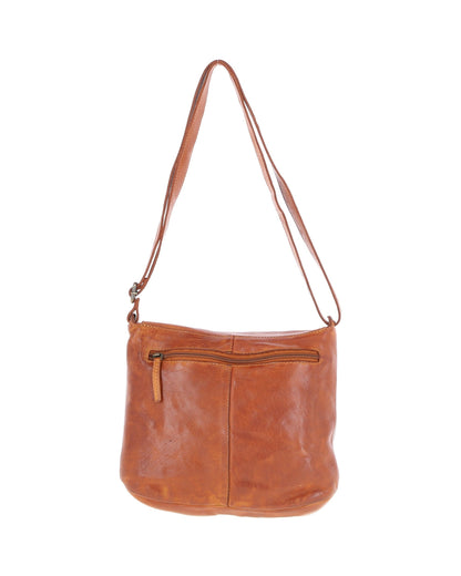 Tablet Friendly Medium Vintage Leather Bag Tan: D-91