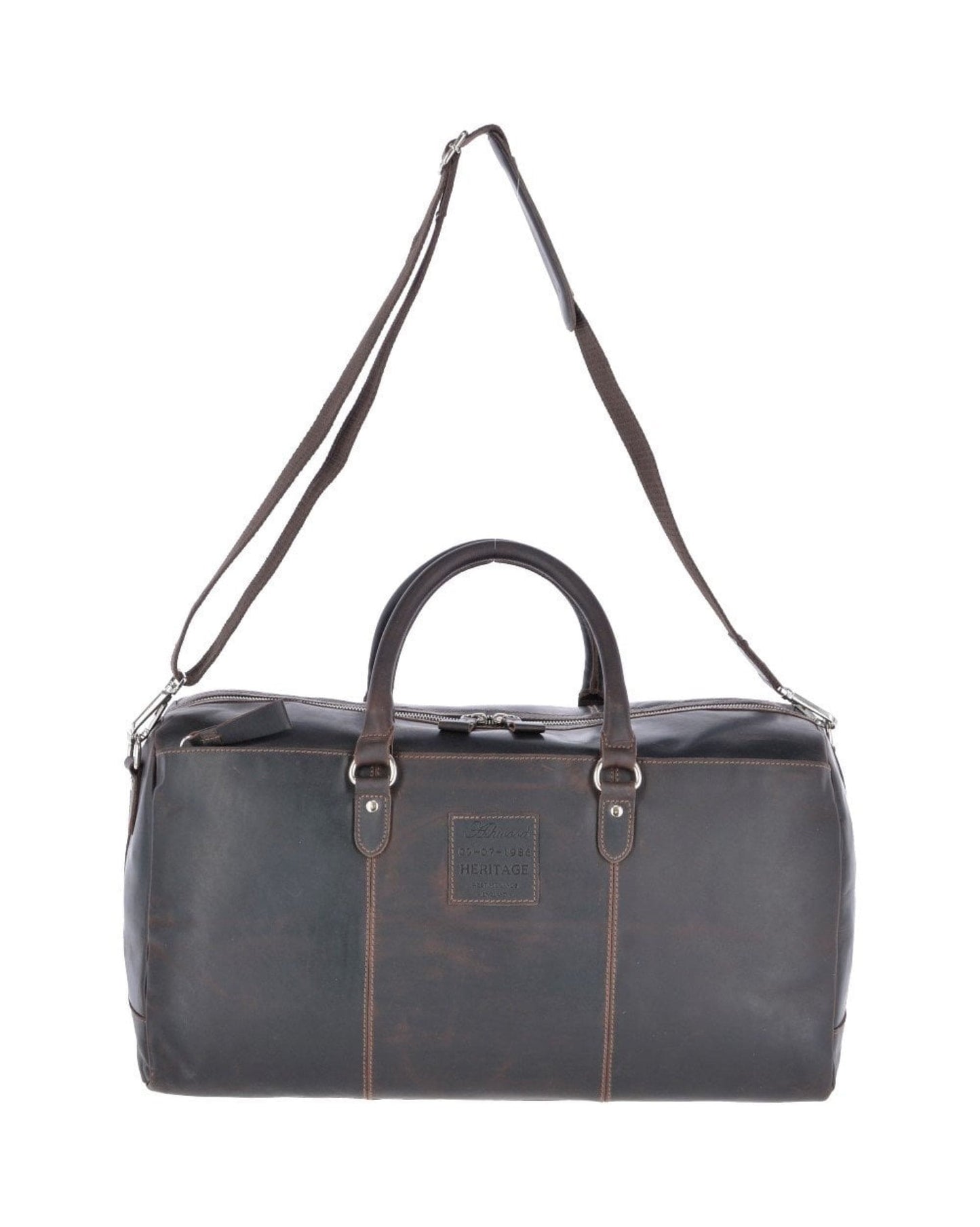 Large Leather Oily Hunter Holdall Brown : 1666