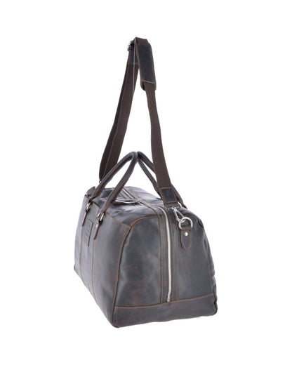 Large Leather Oily Hunter Holdall Brown : 1666