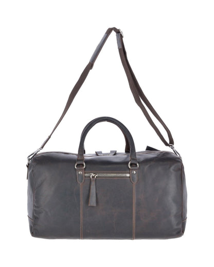 Large Leather Oily Hunter Holdall Brown : 1666