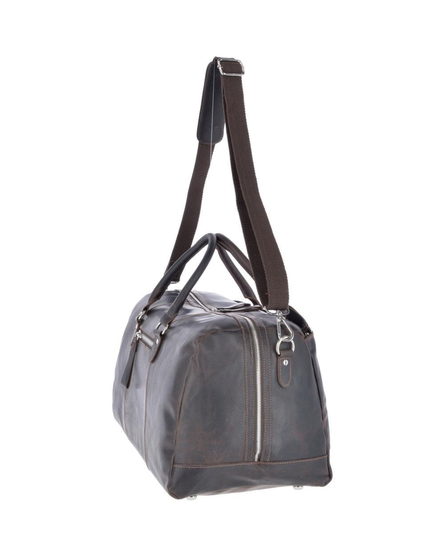 Large Leather Oily Hunter Holdall Brown : 1666