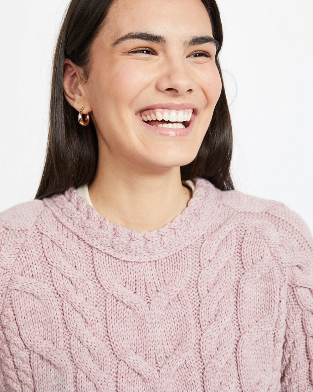 Listowel Ladies Aran Cabled Sweater