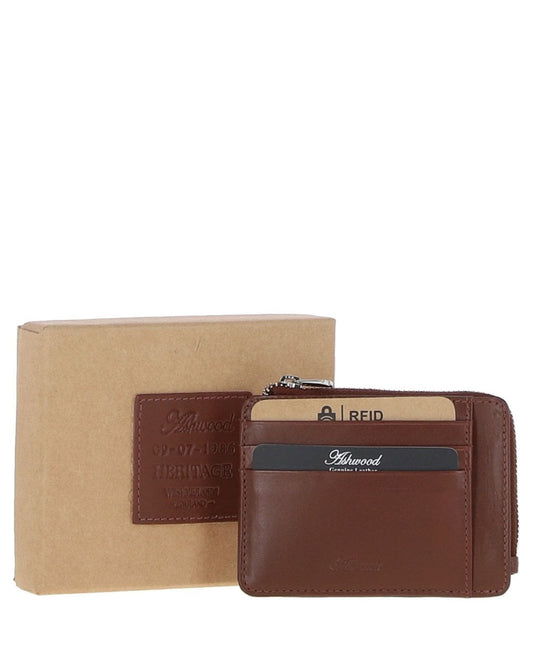 Leather Card Holder - Tan