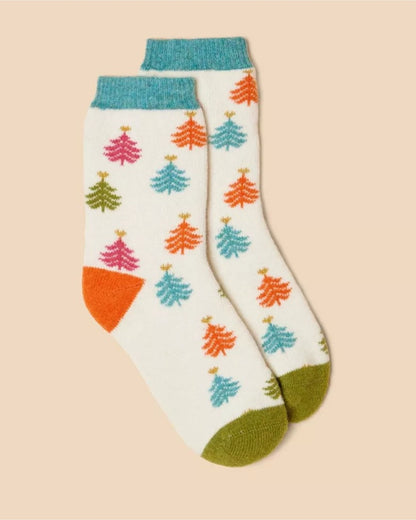 Christmas Tree Wool Mix Socks