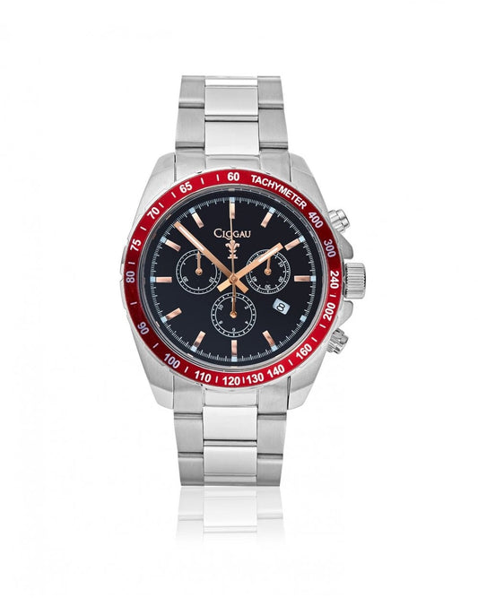 WRU red bezel watch